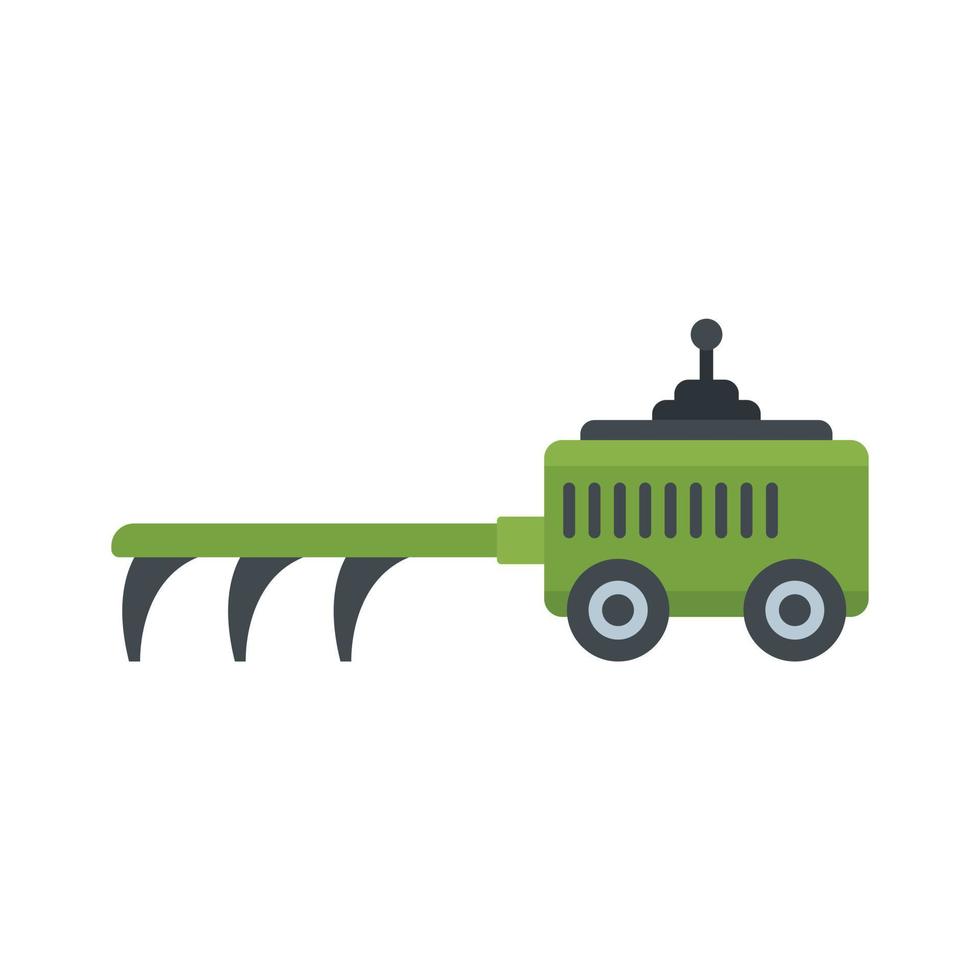 Agricultural cultivator icon flat isolated vector