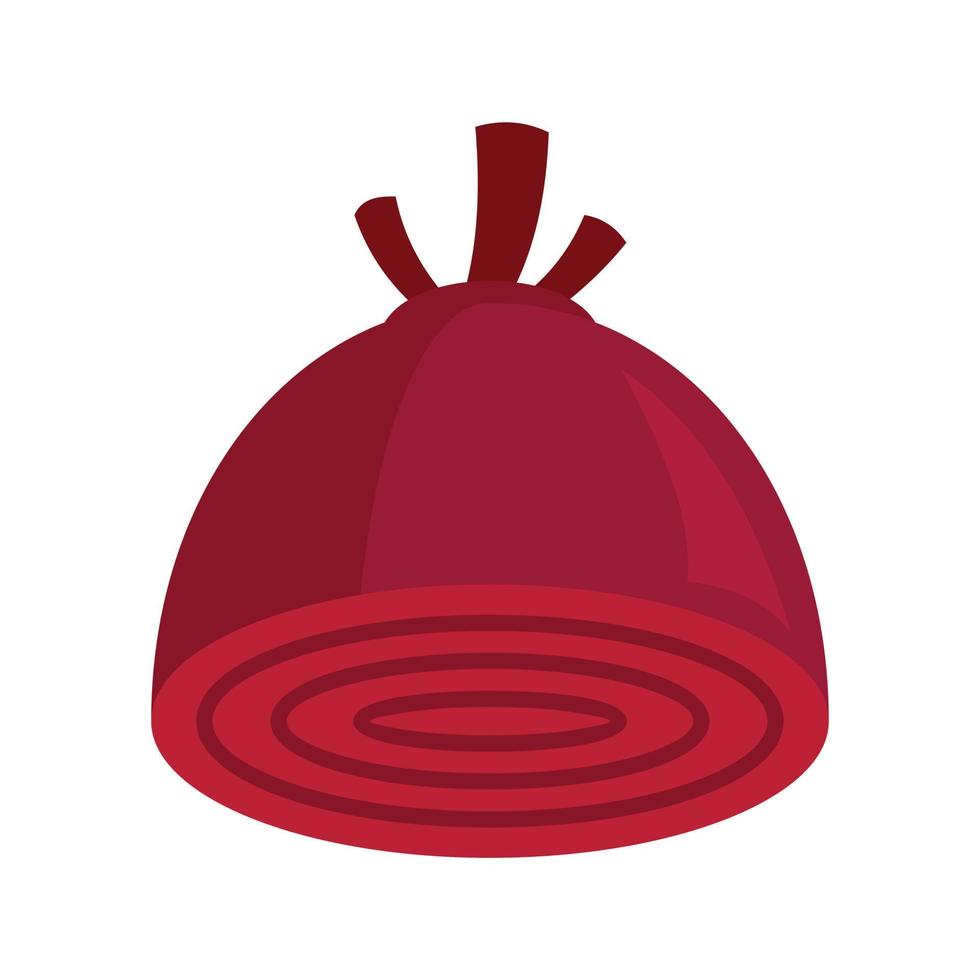 Cutted beet icon flat isolated vector