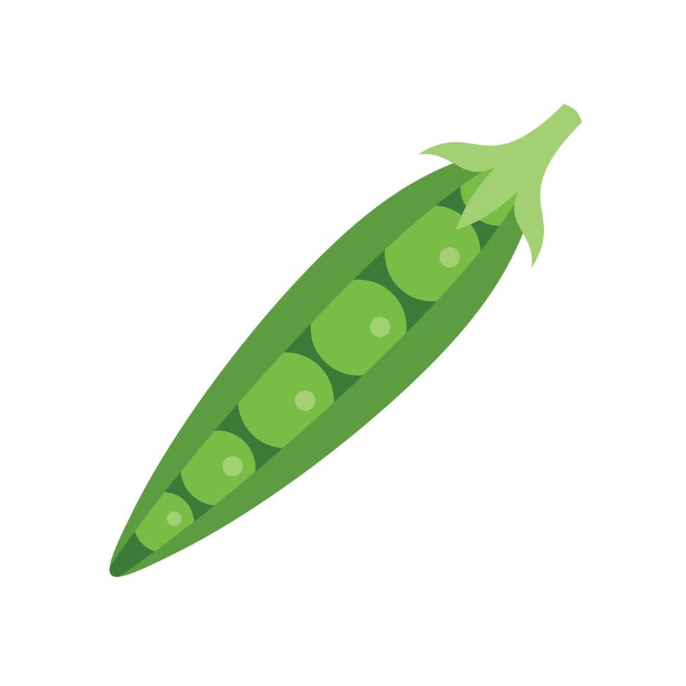 Garden peas icon flat isolated vector