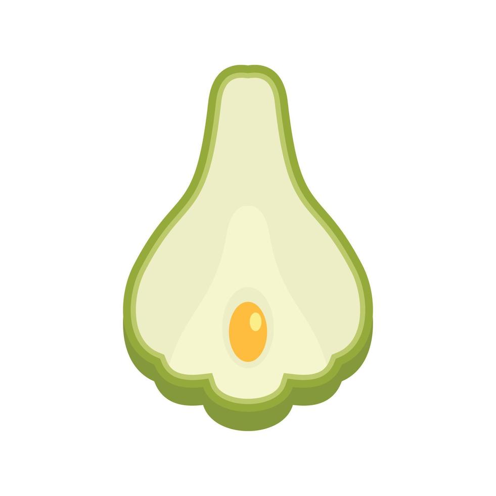 chayote icono plano aislado vector