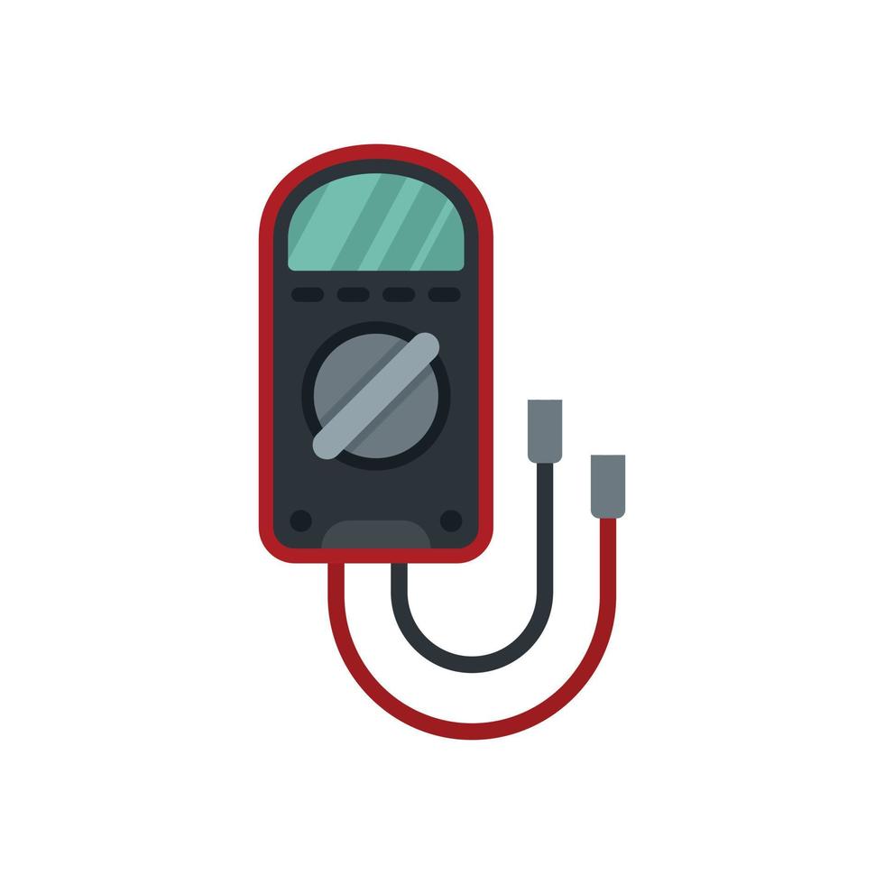 Test multimeter icon flat isolated vector