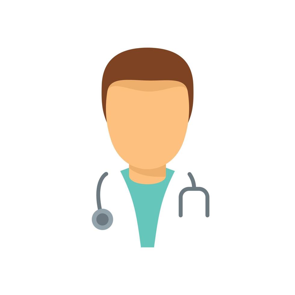 hospital mental doctor icono plano aislado vector