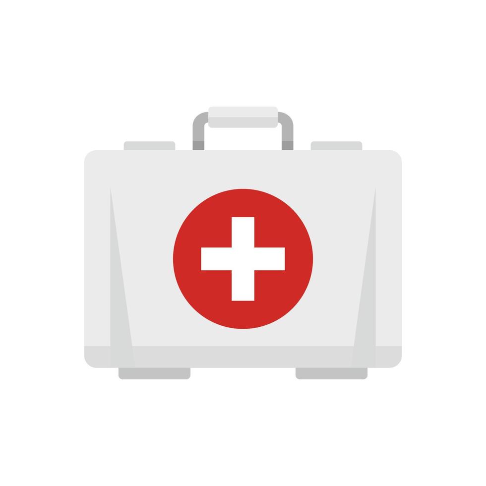 First aid kit icon flat isolated vector