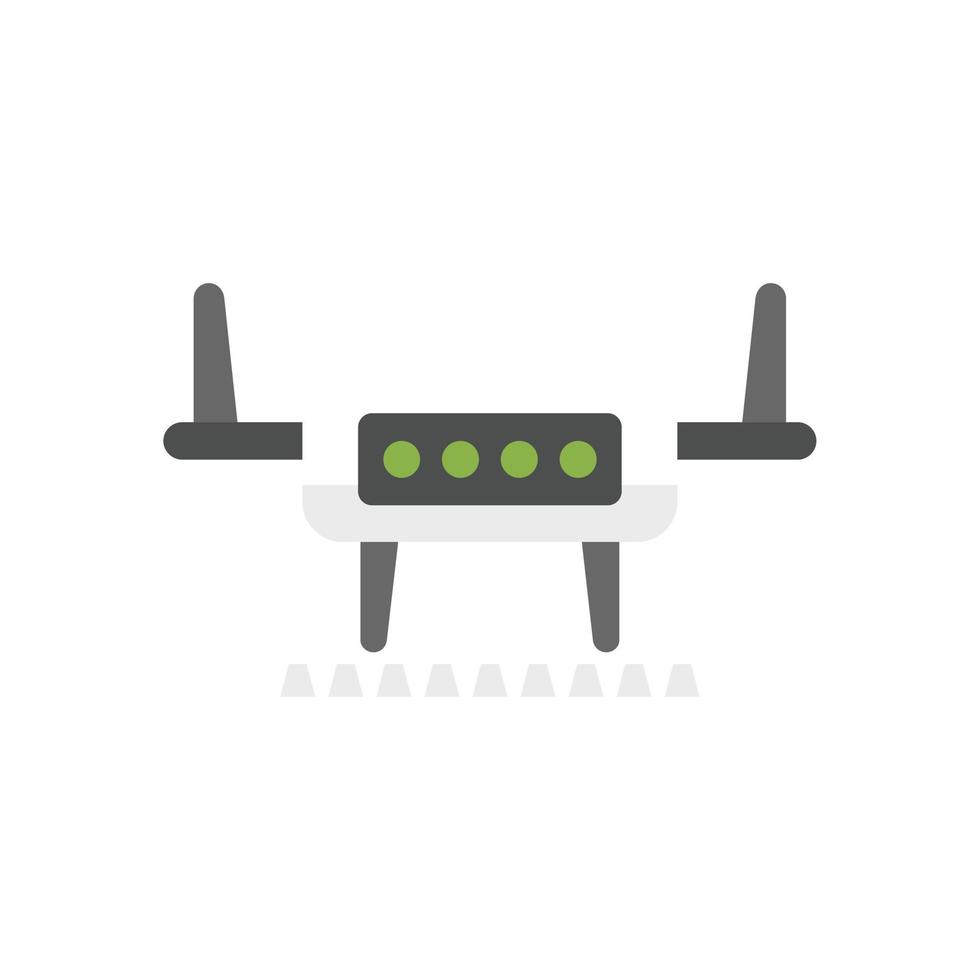 Farmer drone icon flat isolated vector