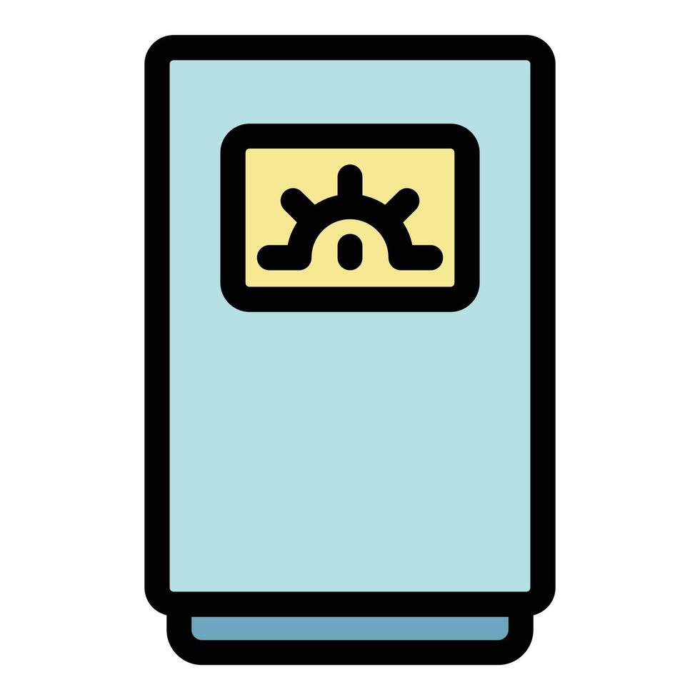 Boiler with analog indicator icon color outline vector