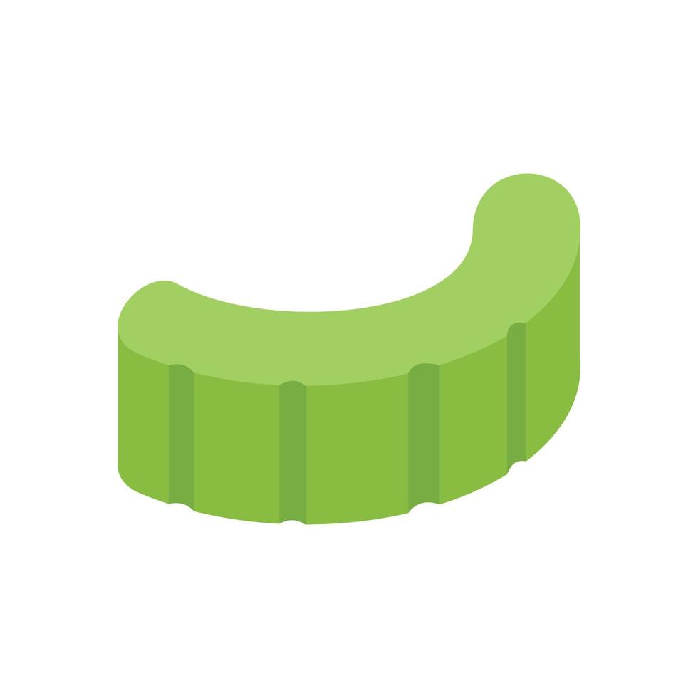 Celery piece icon flat isolated vector