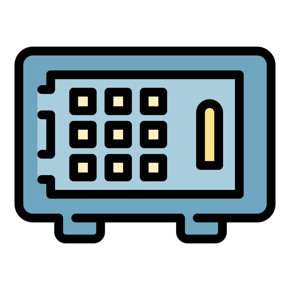 Mini safe icon color outline vector