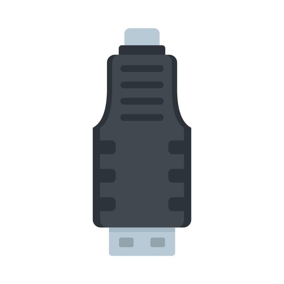 Micro usb adapter icon flat isolated vector