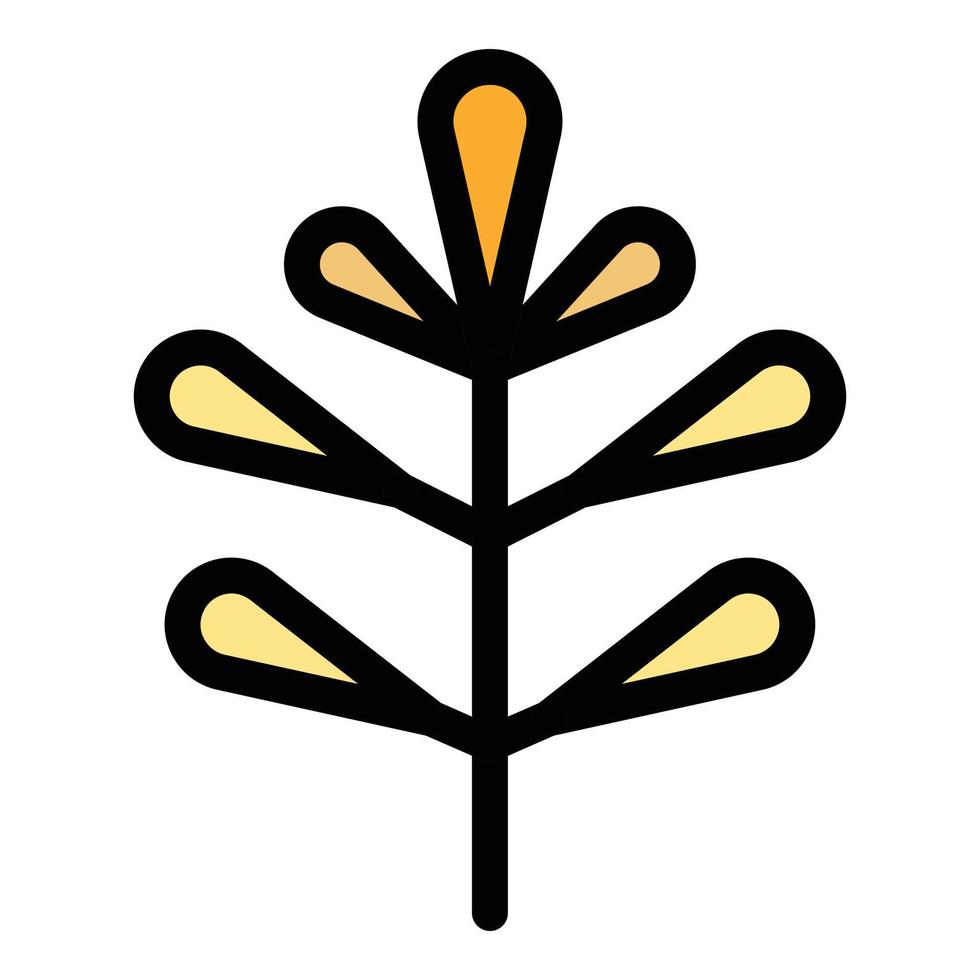 Spices branch icon color outline vector