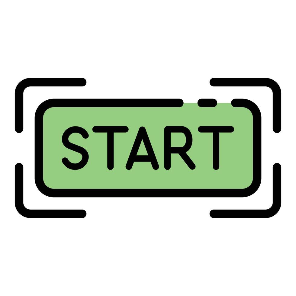 Start project button icon color outline vector