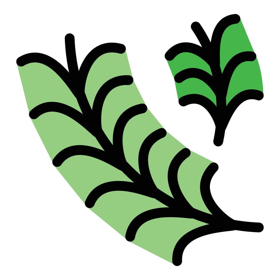 Rosemary icon color outline vector