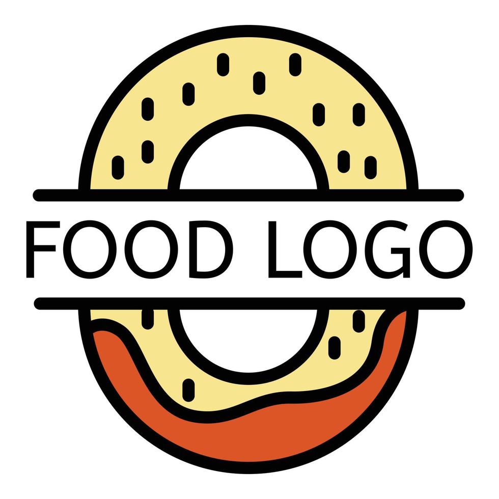 Food logo logo, outline style vector
