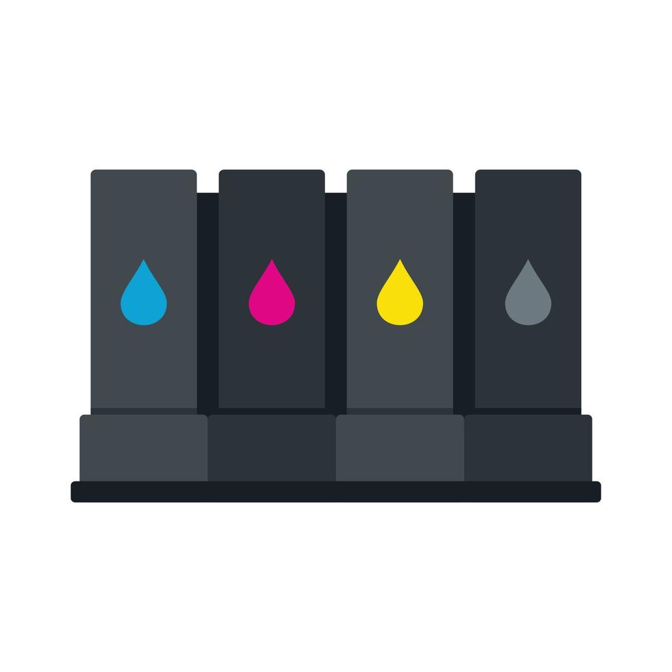 Printer cartridge icon flat isolated vector