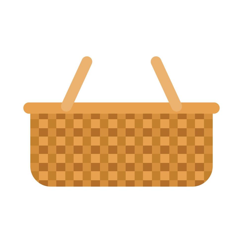 Handle wicker icon flat isolated vector