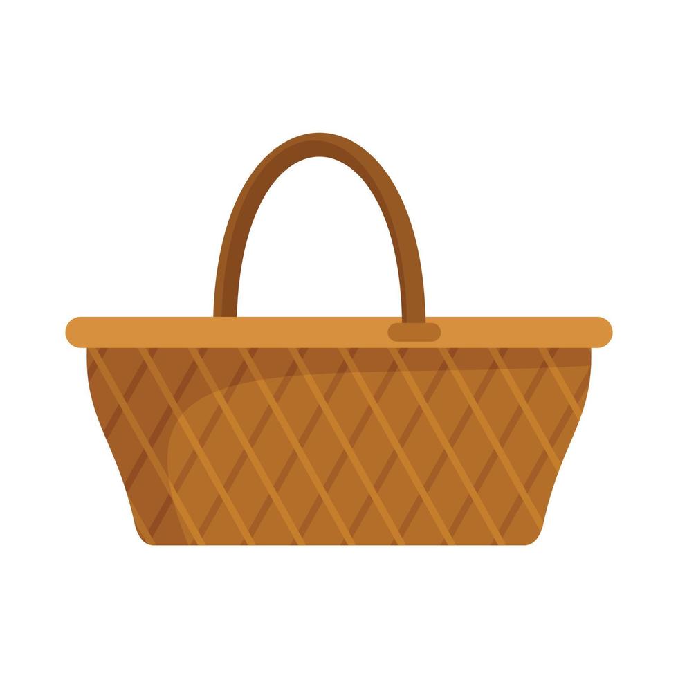 Craft wicker icon flat isolated vector