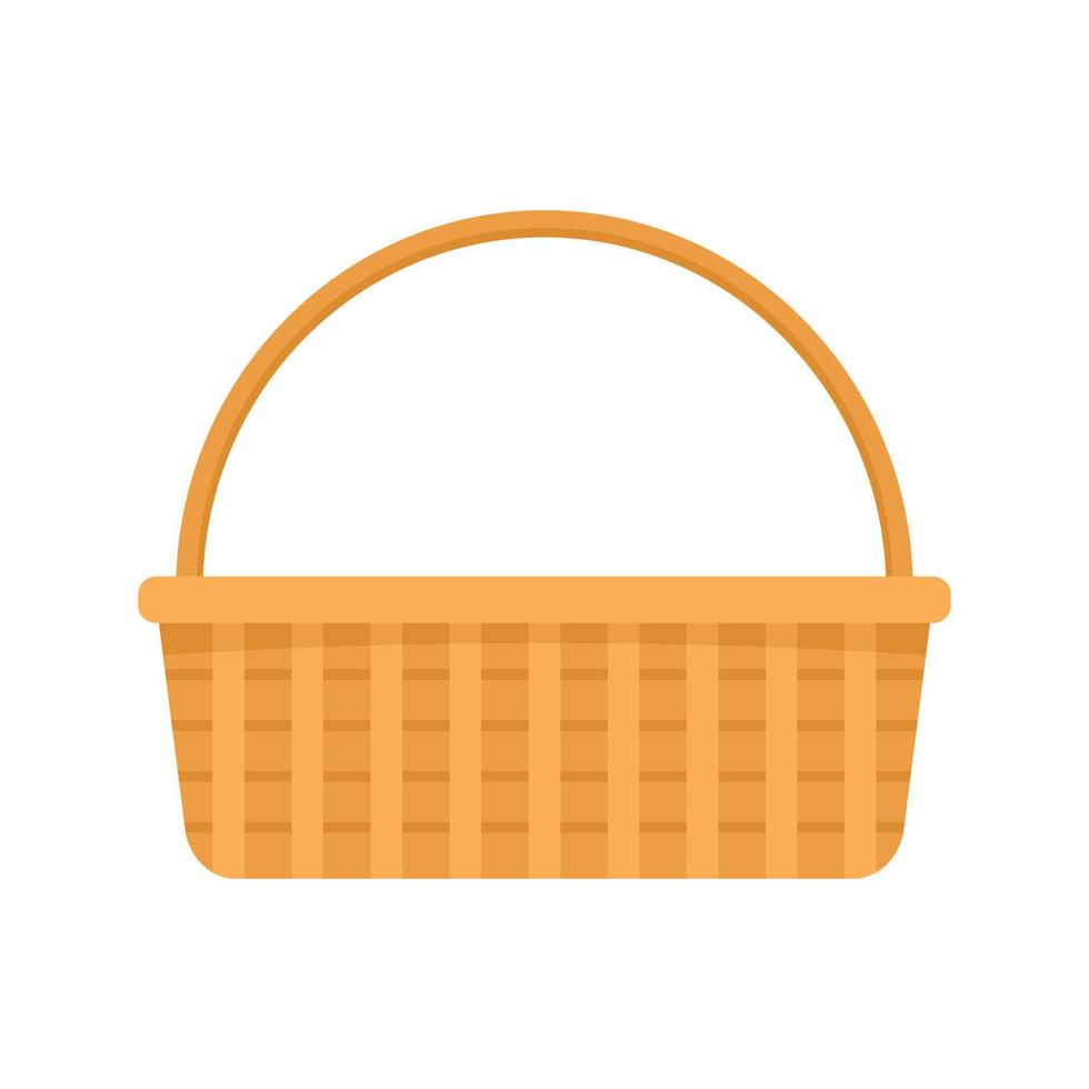 Wicker straw icon flat isolated vector