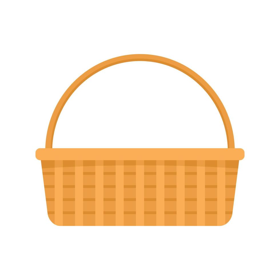 Wicker straw icon flat isolated vector