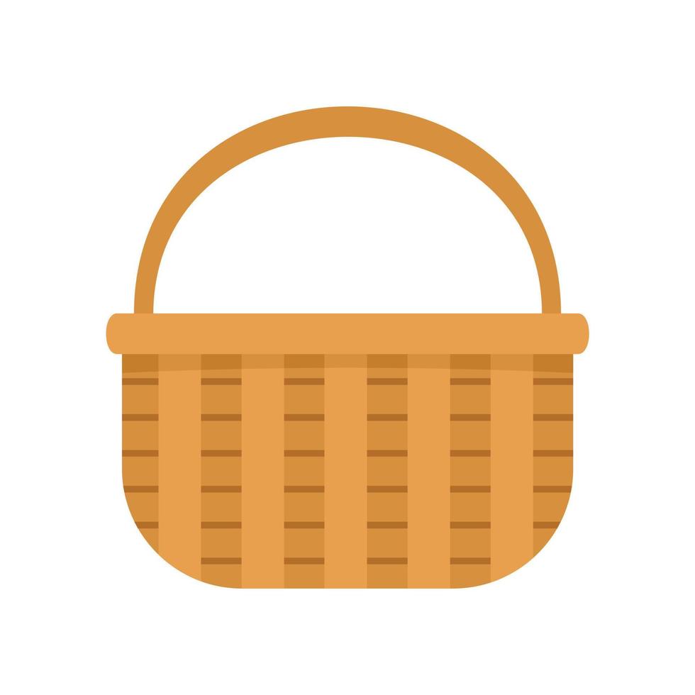 Traditional wicker icon flat isolated vector