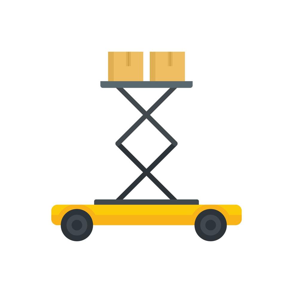 Lift platform icon flat isolated vector