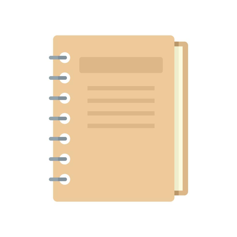 Inventory notebook icon flat isolated vector