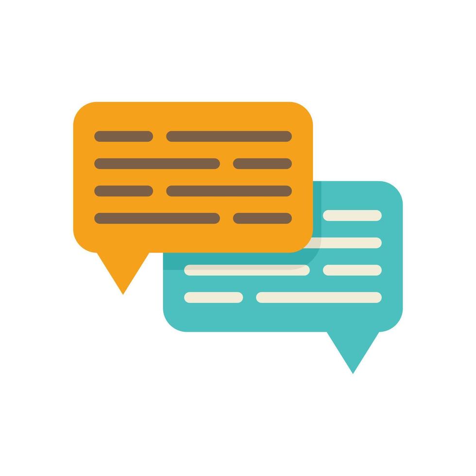 Chat request icon flat isolated vector