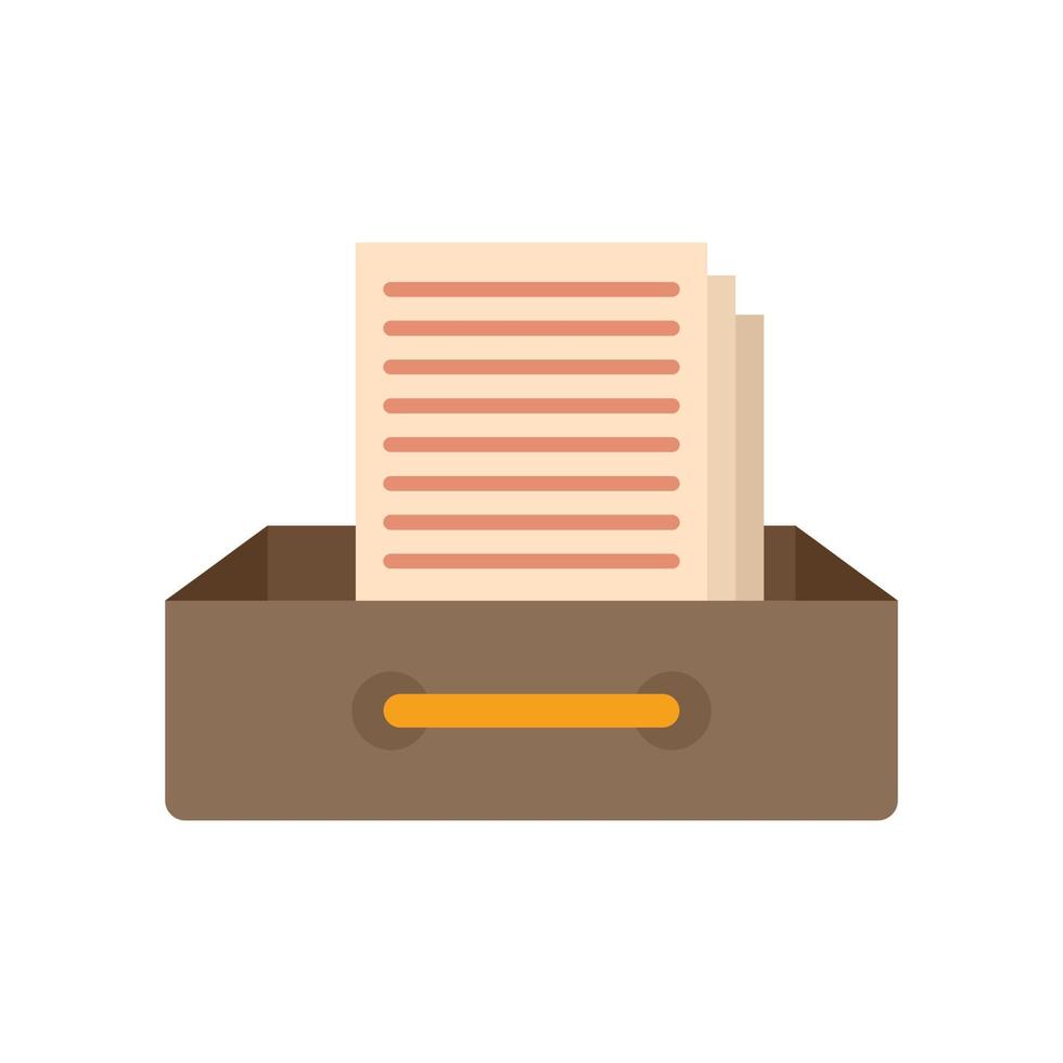 Request archive folder icon flat isolated vector