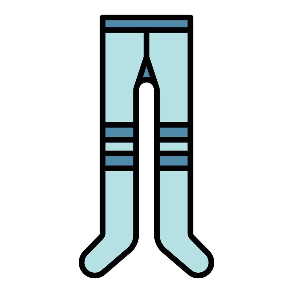 Tights body icon color outline vector
