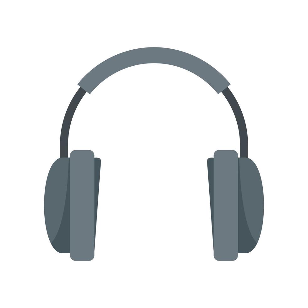 Wireless headphones icon flat isolated vector