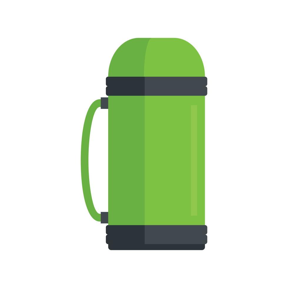 Aluminium vacuum bottle icon flat isolated vector
