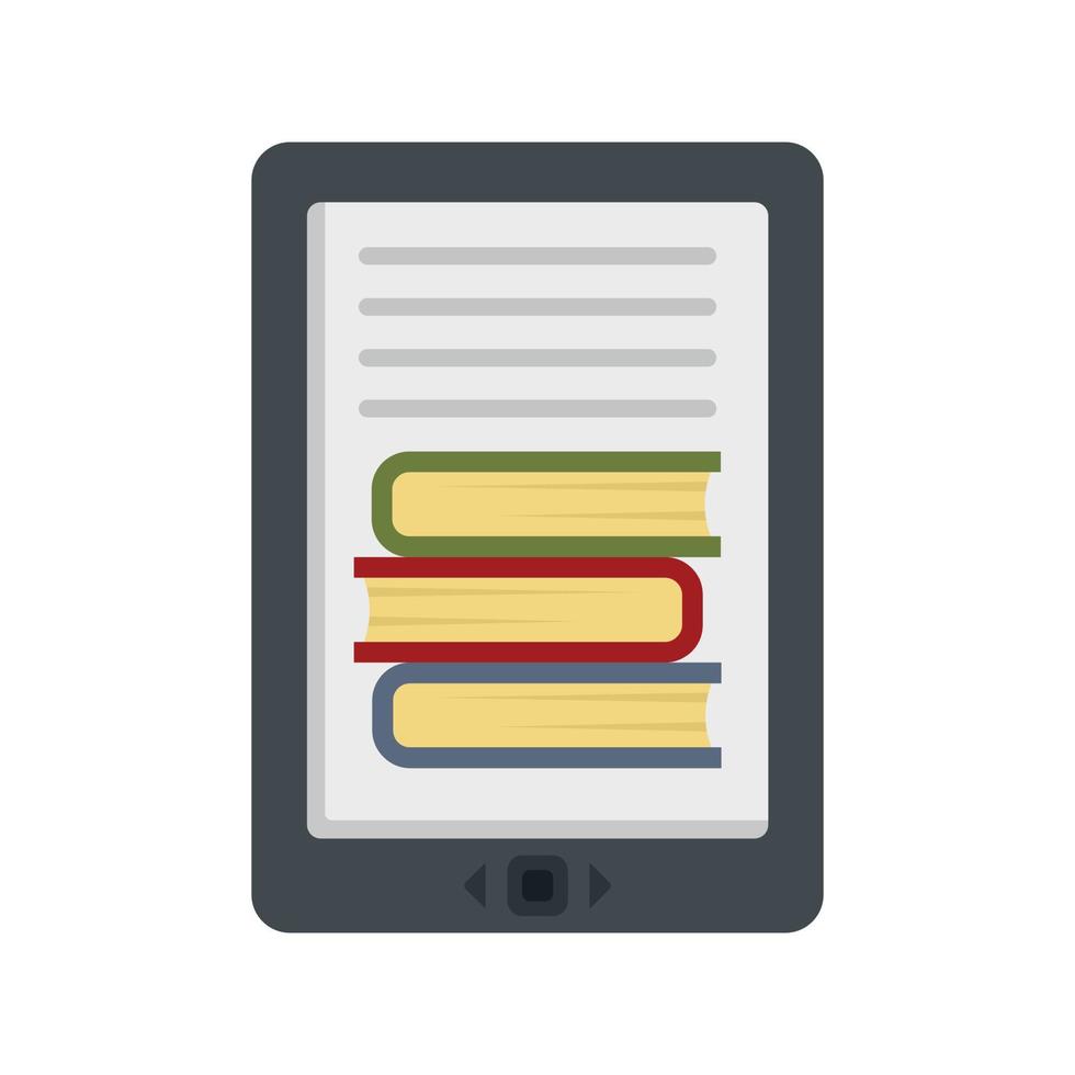 Ebook icon flat isolated vector