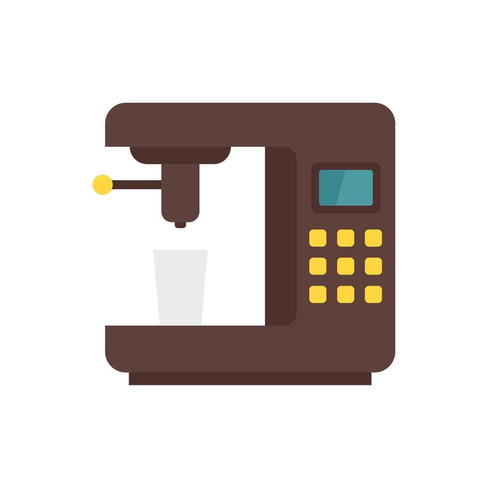 Steam coffee machine icon flat isolated vector