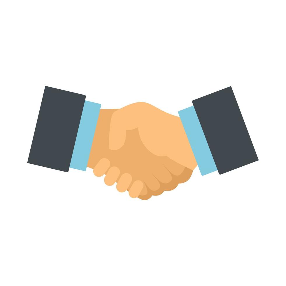 Handshake icon flat isolated vector