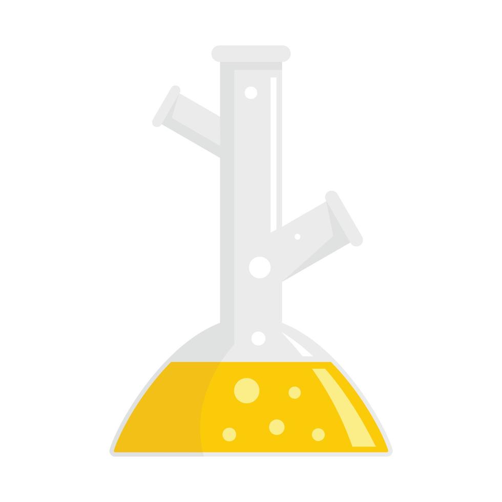 Lab flask icon flat isolated vector