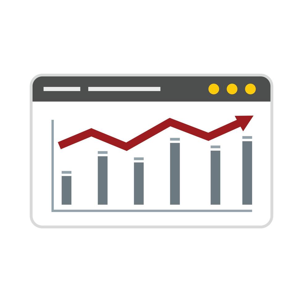 Crm web platform icon flat isolated vector