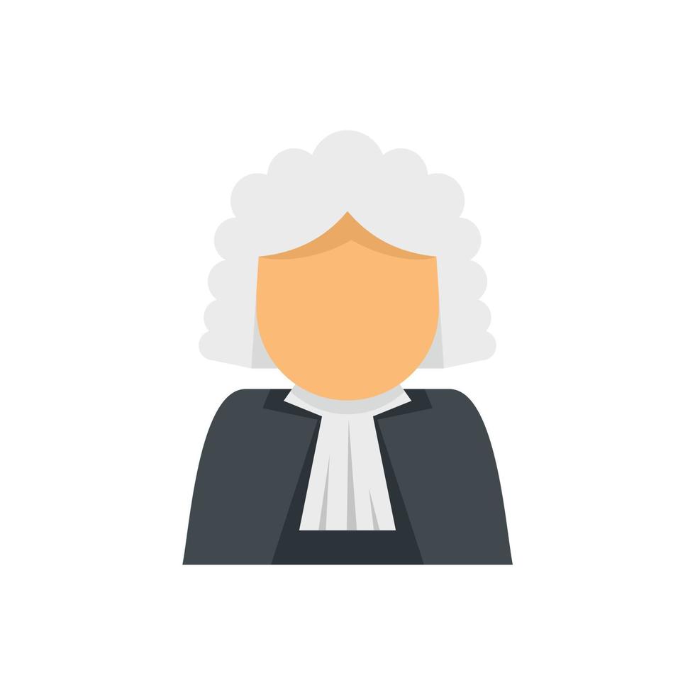 Judge avatar icon flat isolated vector