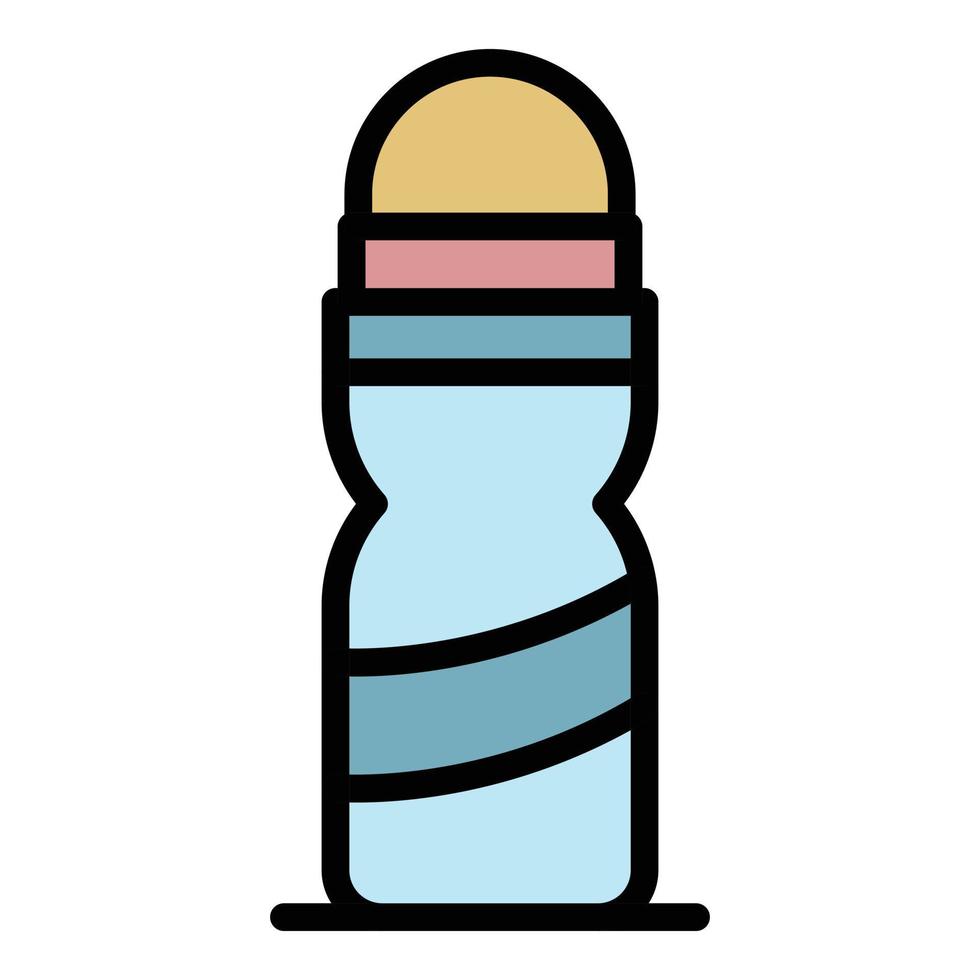 Plastic roll deodorant icon color outline vector