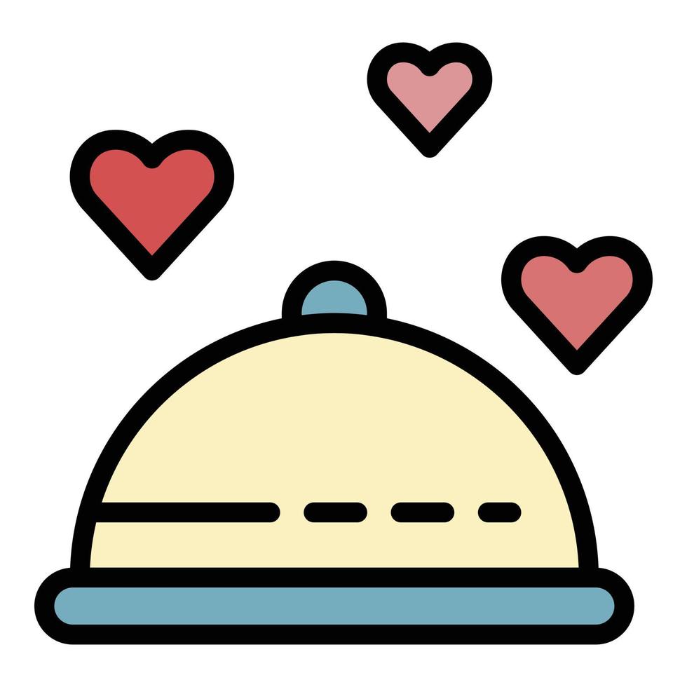 Honeymoon food icon color outline vector