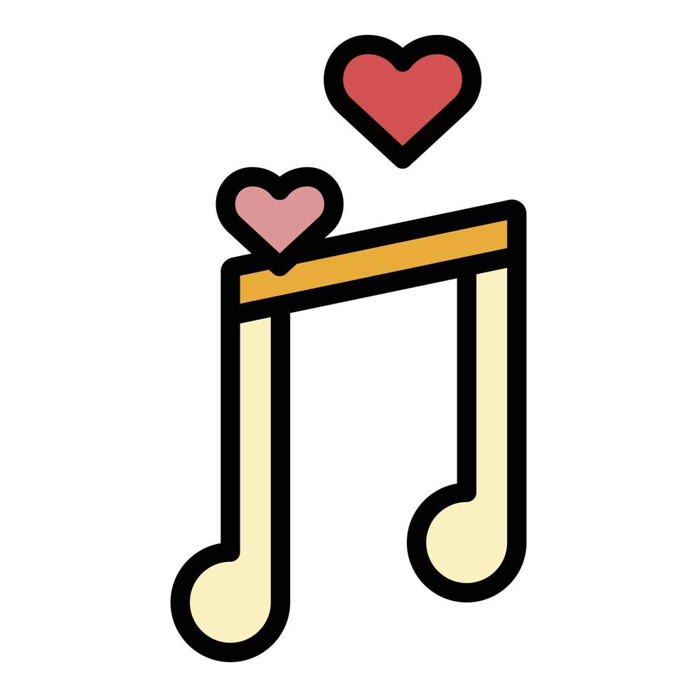 Honeymoon music icon color outline vector