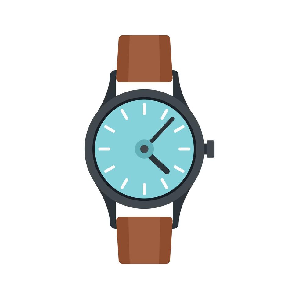 Swiss hand watch icon flat isolated vector