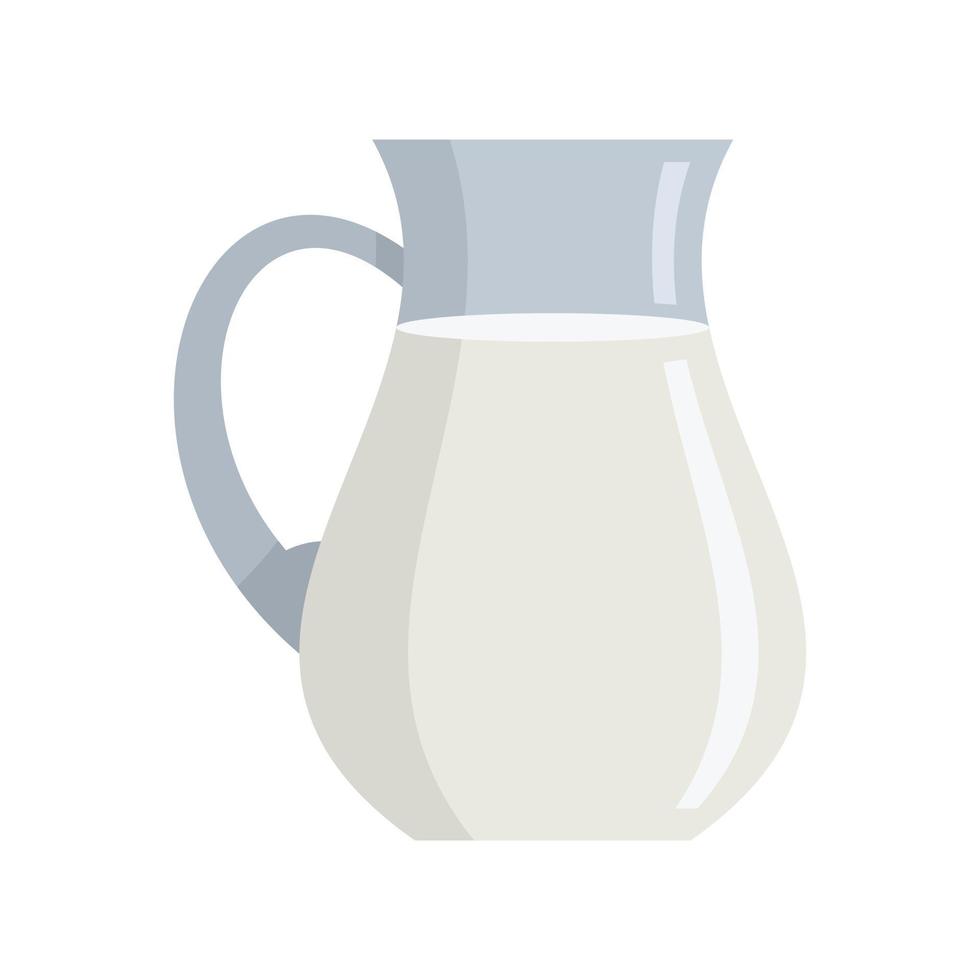 Swiss milk jug icon flat isolated vector