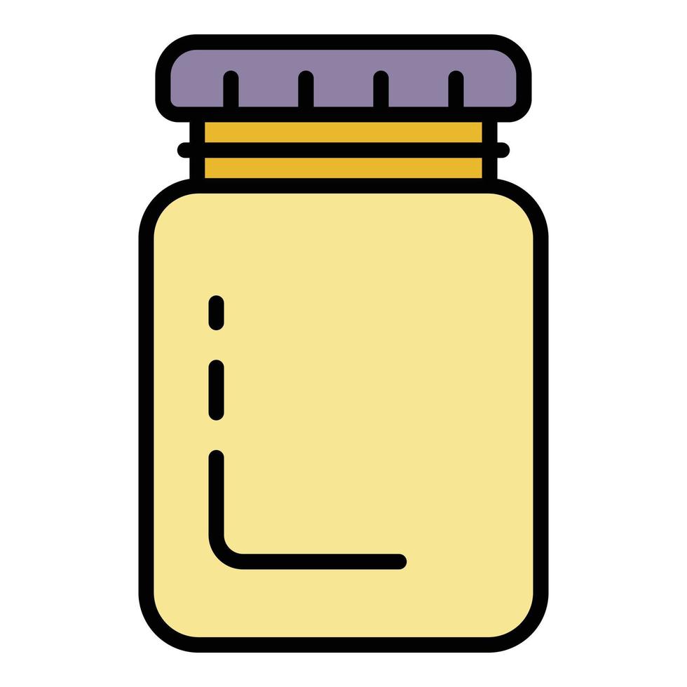 Jam jar icon color outline vector