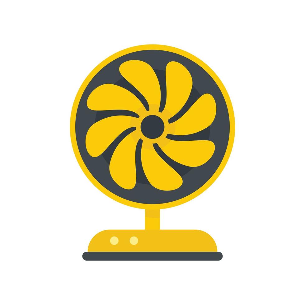 Cooling fan icon flat isolated vector