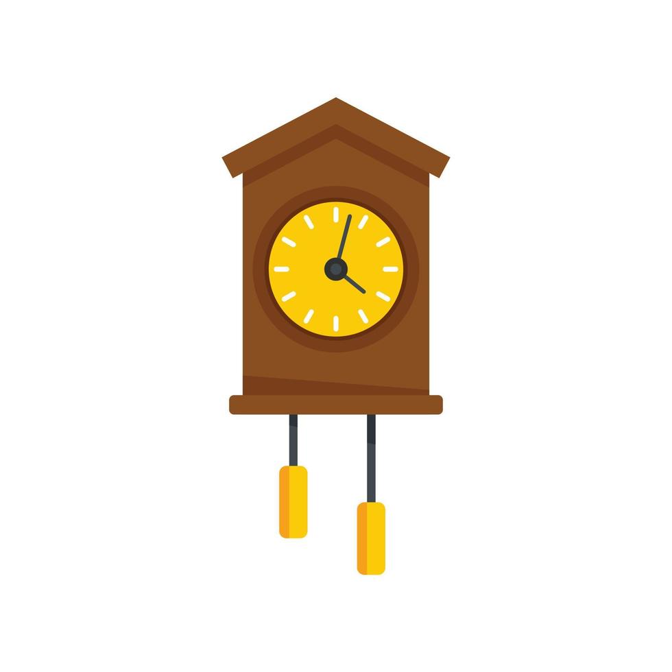 vector aislado plano de icono de reloj de pared suizo