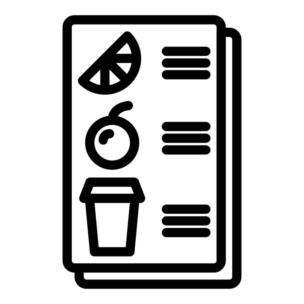 Online food menu icon outline vector. Service app vector