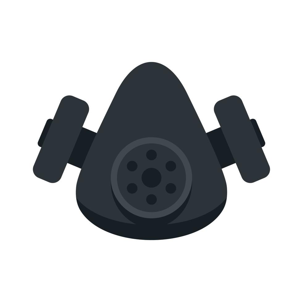 Chemical gas mask icon flat isolated vector