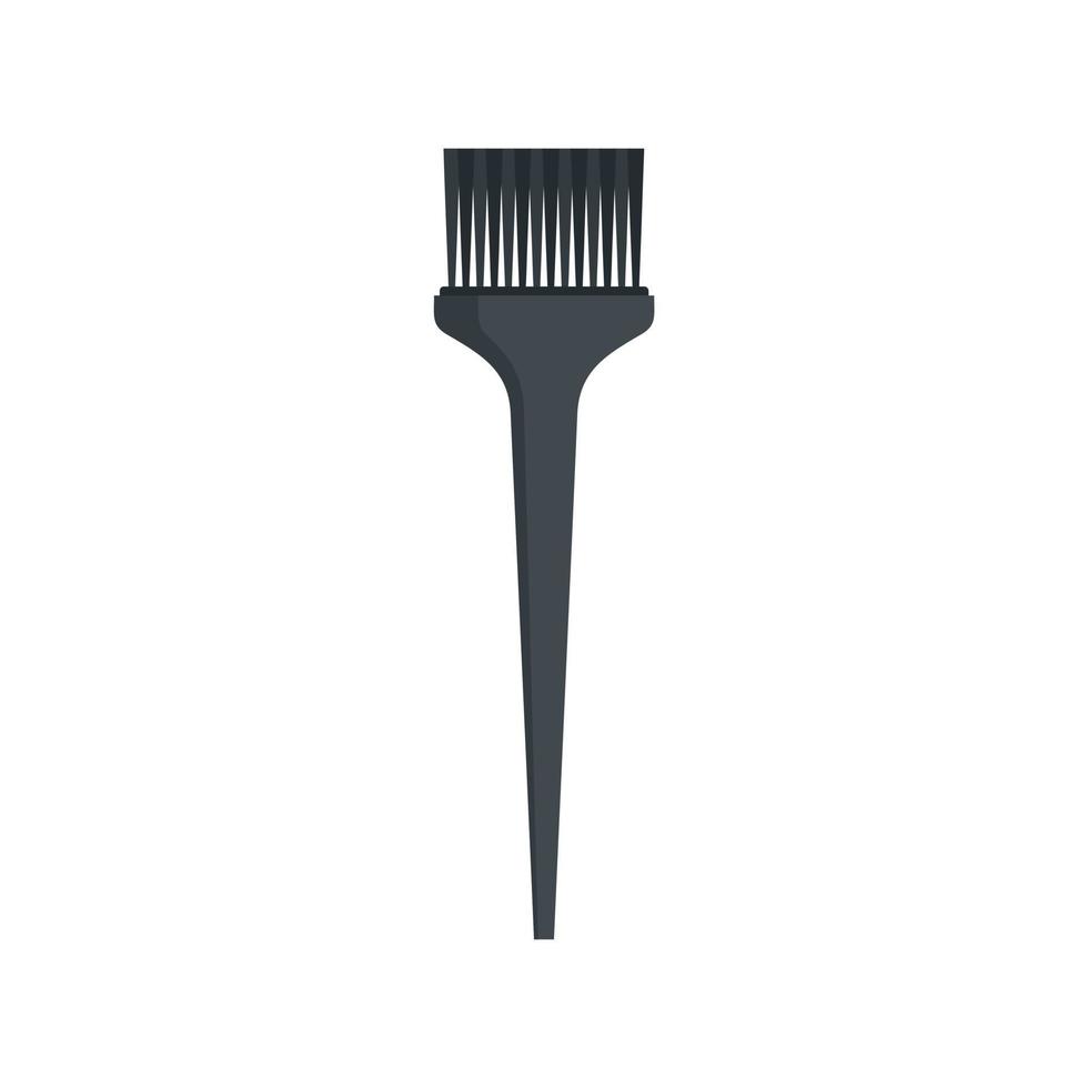 Salon brush hair dye icon flat isolated vector