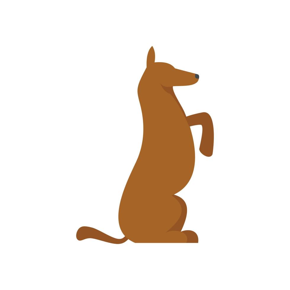 Dog training icon flat isolated vector