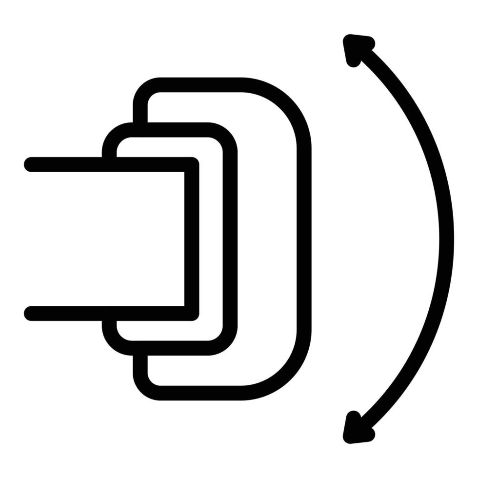 Vr camera angle icon outline vector. Virtual tour vector