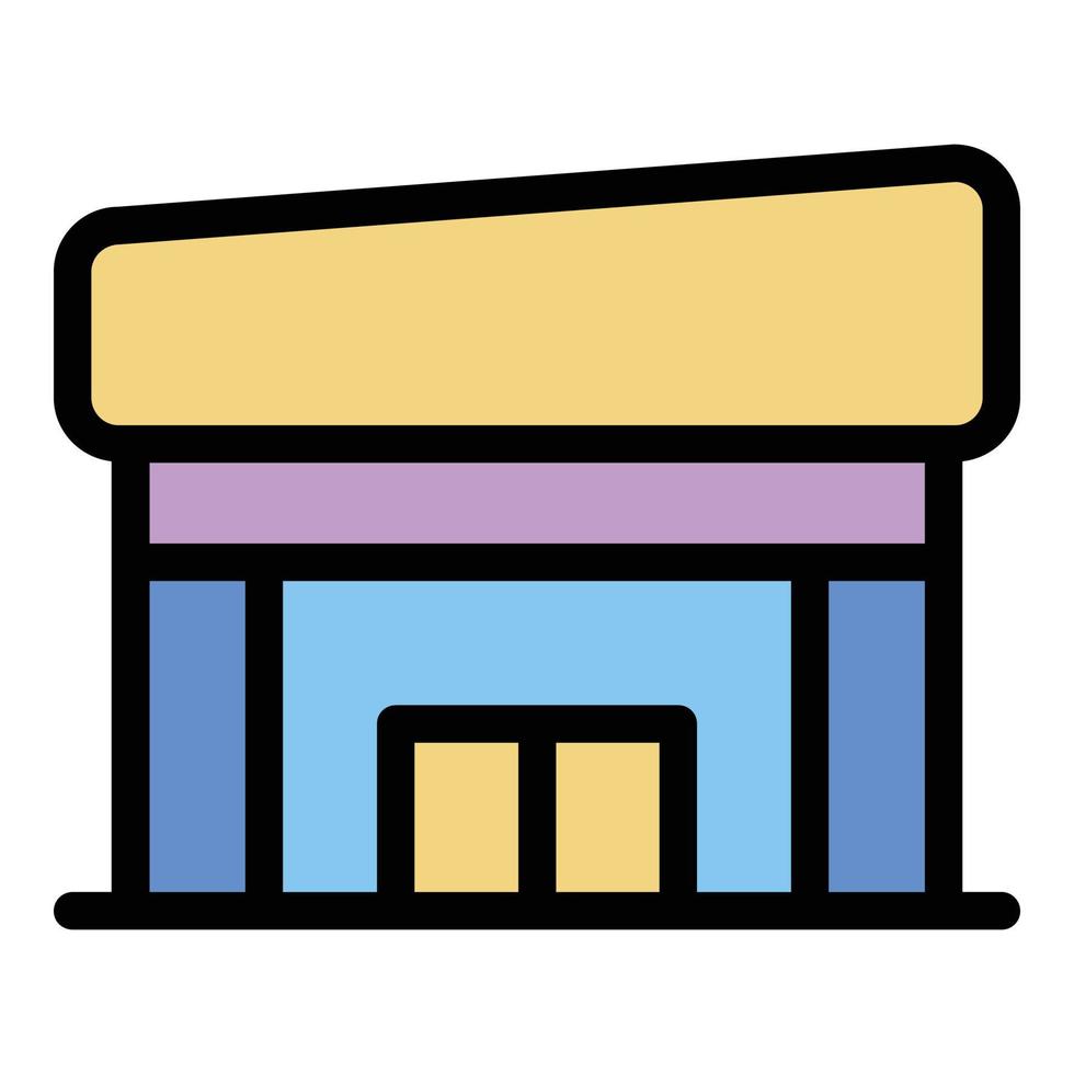 Mall store icon color outline vector