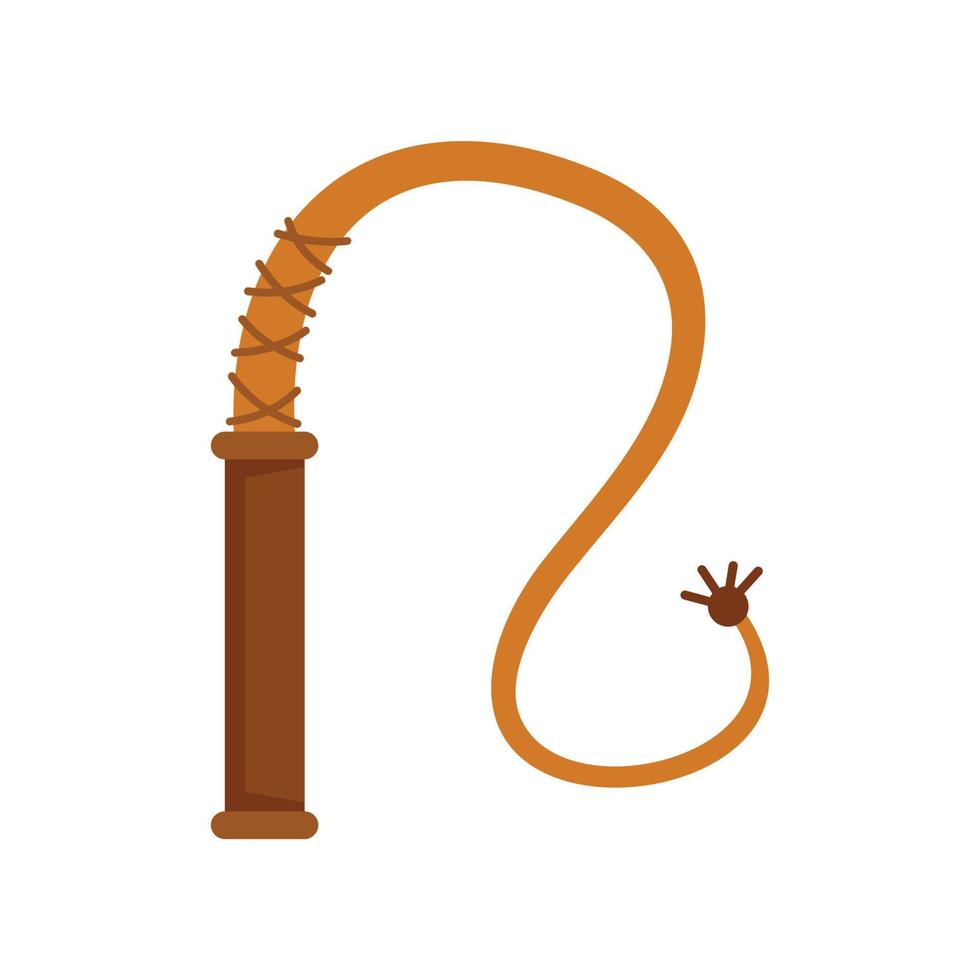Whip icon flat isolated vector
